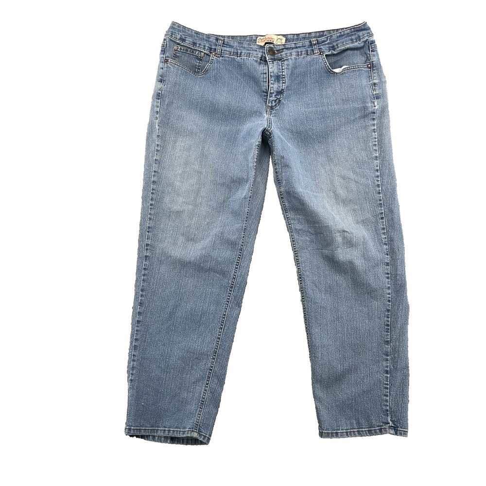 JMS Jeans Womens 22W Plus 40x29* Straight Stretch Denim Y2k 90s Classic Academia